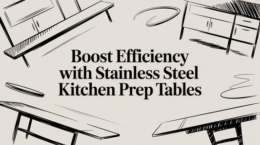 Boost efficiency with stainless steel kitchen prep tables
