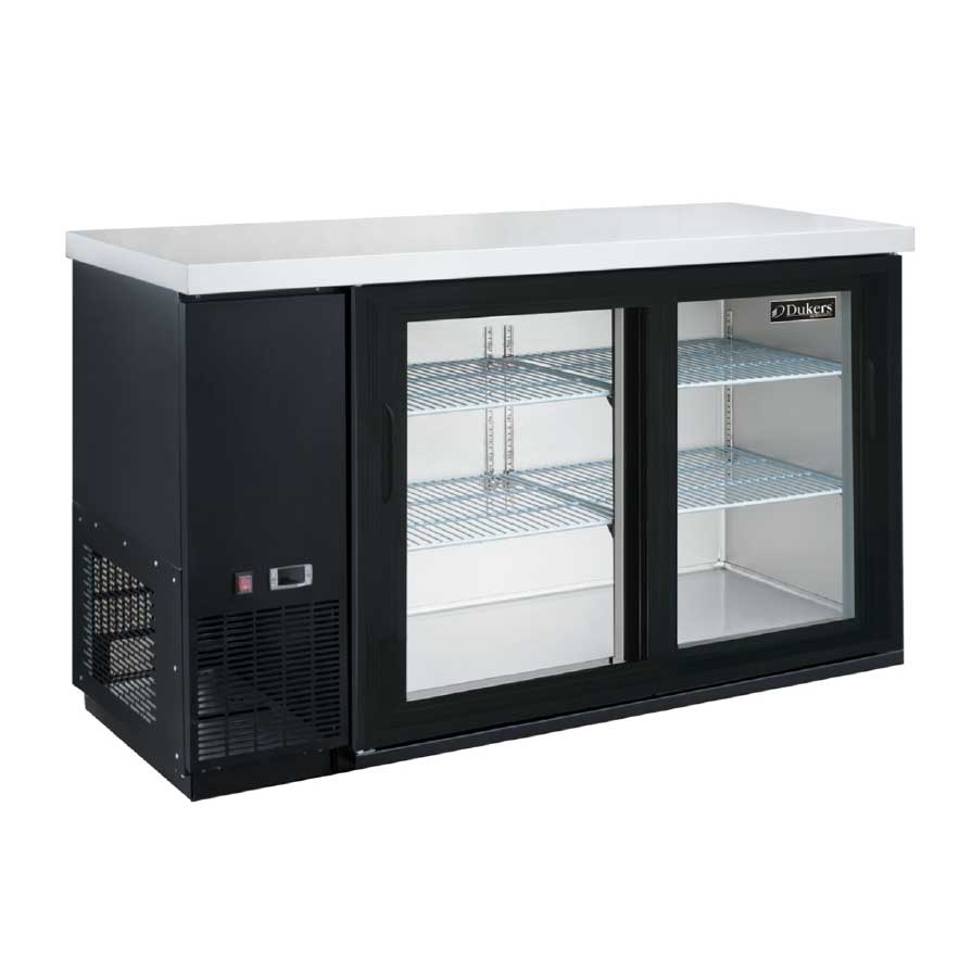 Dukers DBB48-S2 2 Sliding Glass Door 49 inch Back Bar Beverage Cooler