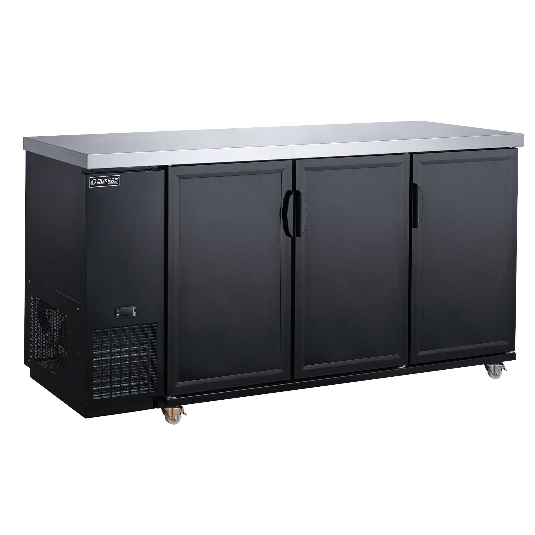 Dukers DBB72-M3 72" 3-Solid Door Back Bar Cooler