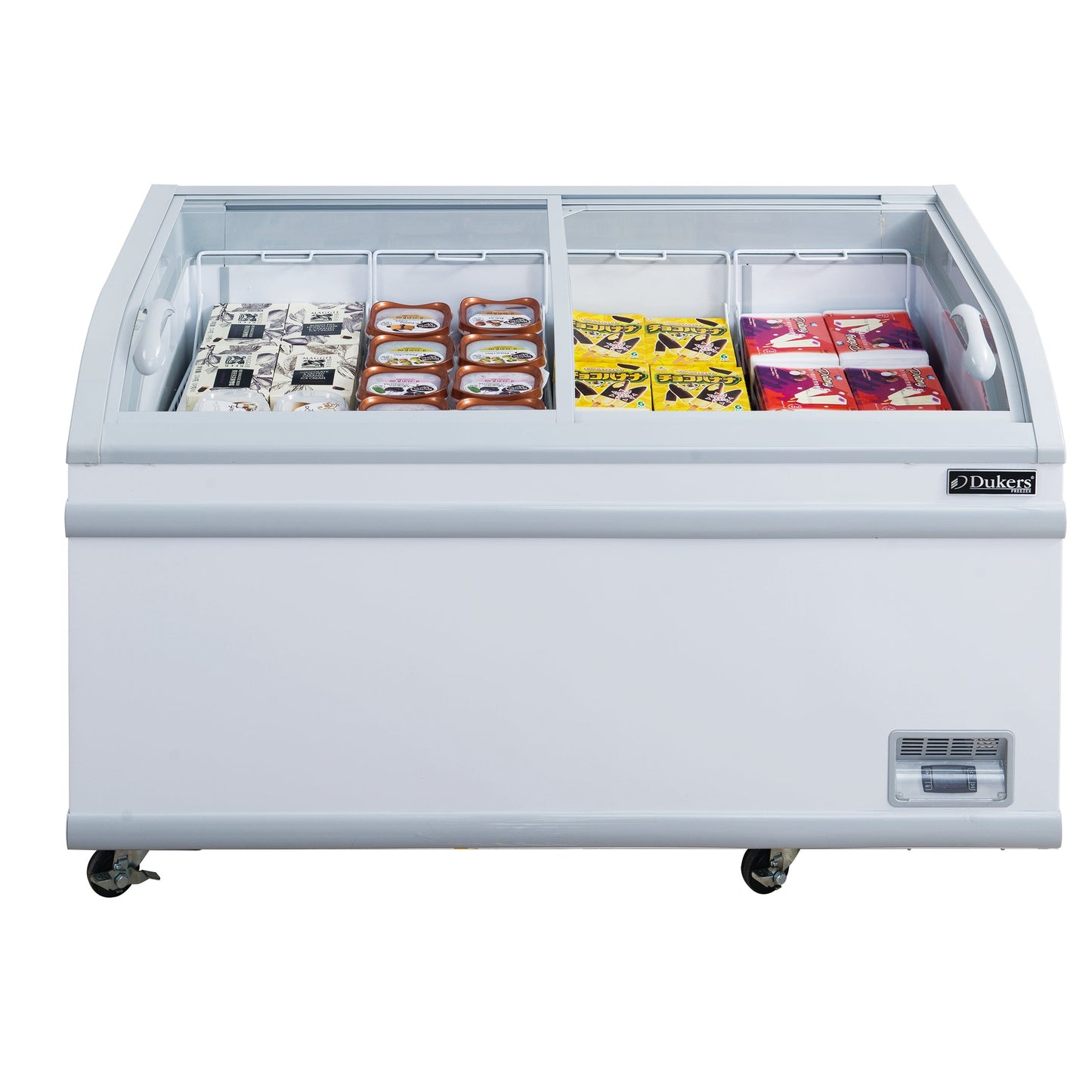 Dukers WD-500Y Curved Sliding Lid Chest Freezer