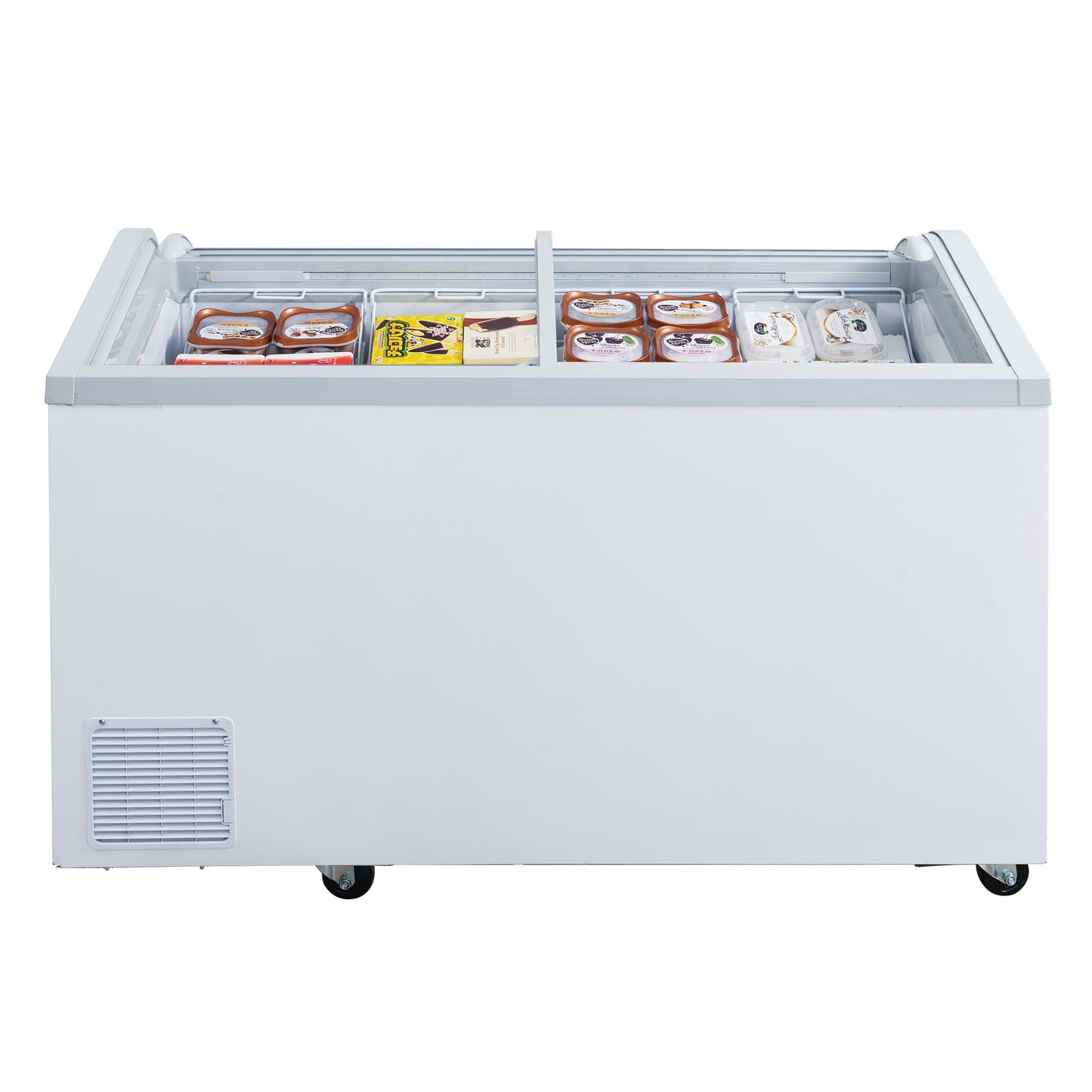 Dukers WD-500Y Curved Sliding Lid Chest Freezer